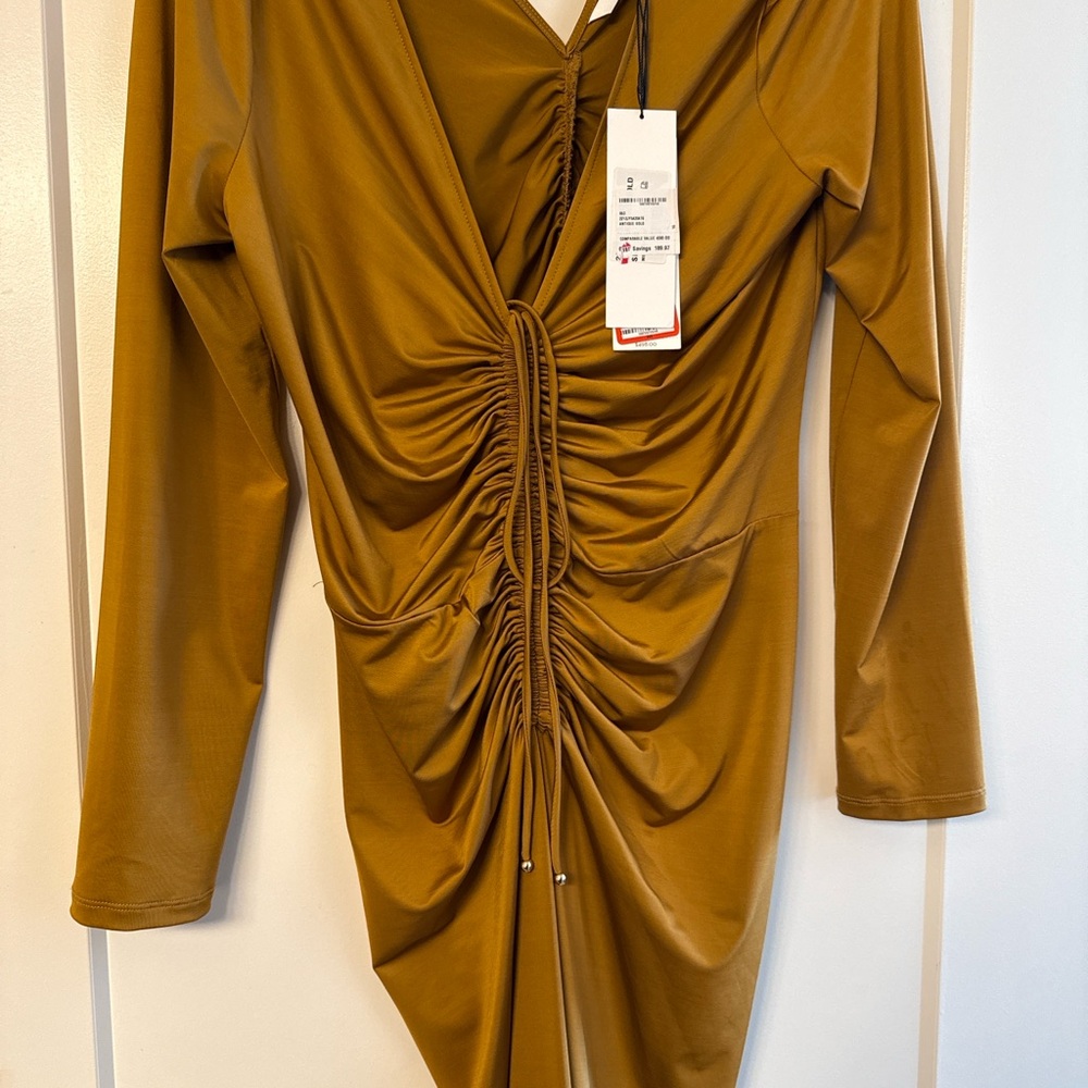 Veronica Beard Mustard Long Sleeve Dress